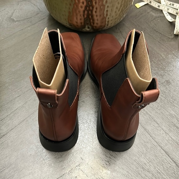 Sam Edelman Womens Thelma Leather Square Toe Ankle Boots - Picture 7 of 10